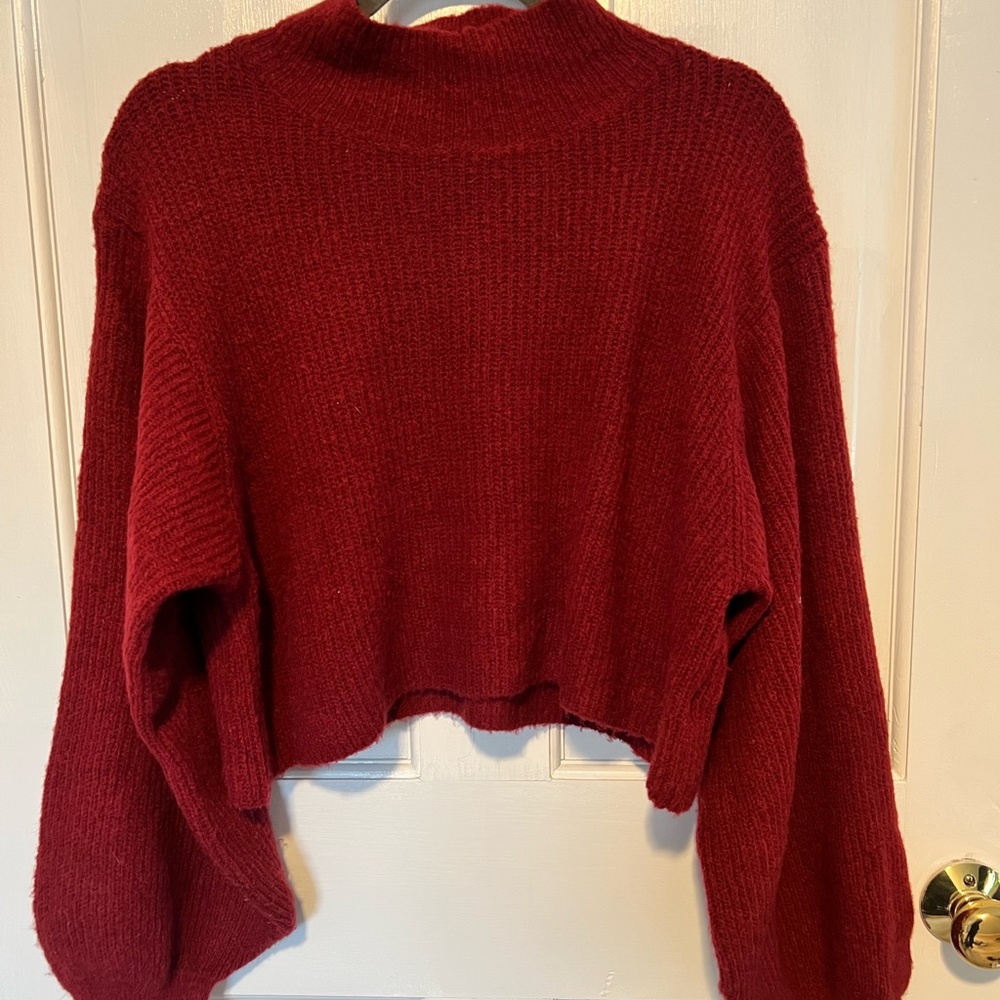 Zaful Mock-Neck Cropped Sweater